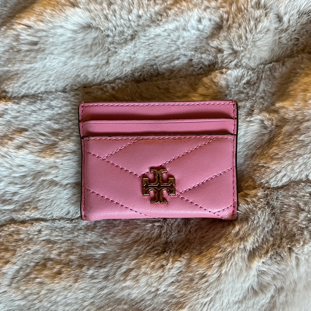 Tory Burch Pink Quilted Card Holder